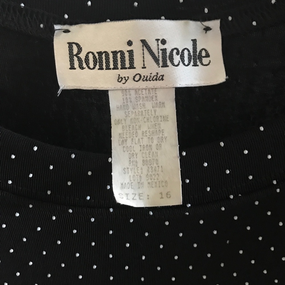 Black polka dot dress